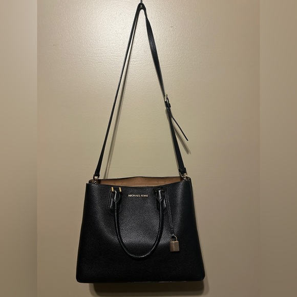 Michael Kors Black Satchel with Gold Accents - Picture 3 of 9